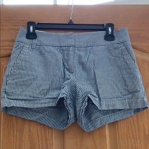 J Crew blue stripe 3 inch chino shorts